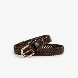 BEAUTODAY Woven Belts Women Ladies Genuine Cow Leather Metal Buckle Waistband Brand Designer Ladies Gifts Accessories 91091