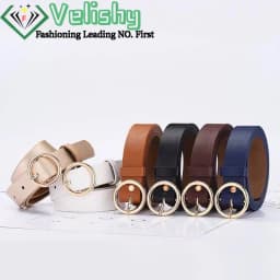 1PCS Korean Fashion Round Buckle Waist Belt High-end Versatile And Casual Fashion Skirt Decoration Waist Belt
