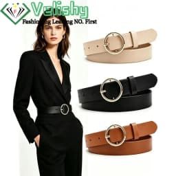 1PCS Korean Fashion Round Buckle Waist Belt High-end Versatile And Casual Fashion Skirt Decoration Waist Belt