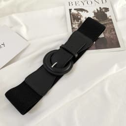 Fashion Black Elastic Waistband Korean Women Wide Belt For Coat Skirt Dress Decorative Girdles Strap Female Body Slim Cummerbund