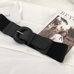 Fashion Black Elastic Waistband Korean Women Wide Belt For Coat Skirt Dress Decorative Girdles Strap Female Body Slim Cummerbund