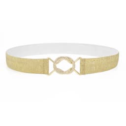 SISHION Plus Size S-XXL Black Women Waist Belts YD0046 Elastic Beading Golden Silver Bling Gothic Goth Corsets Belt
