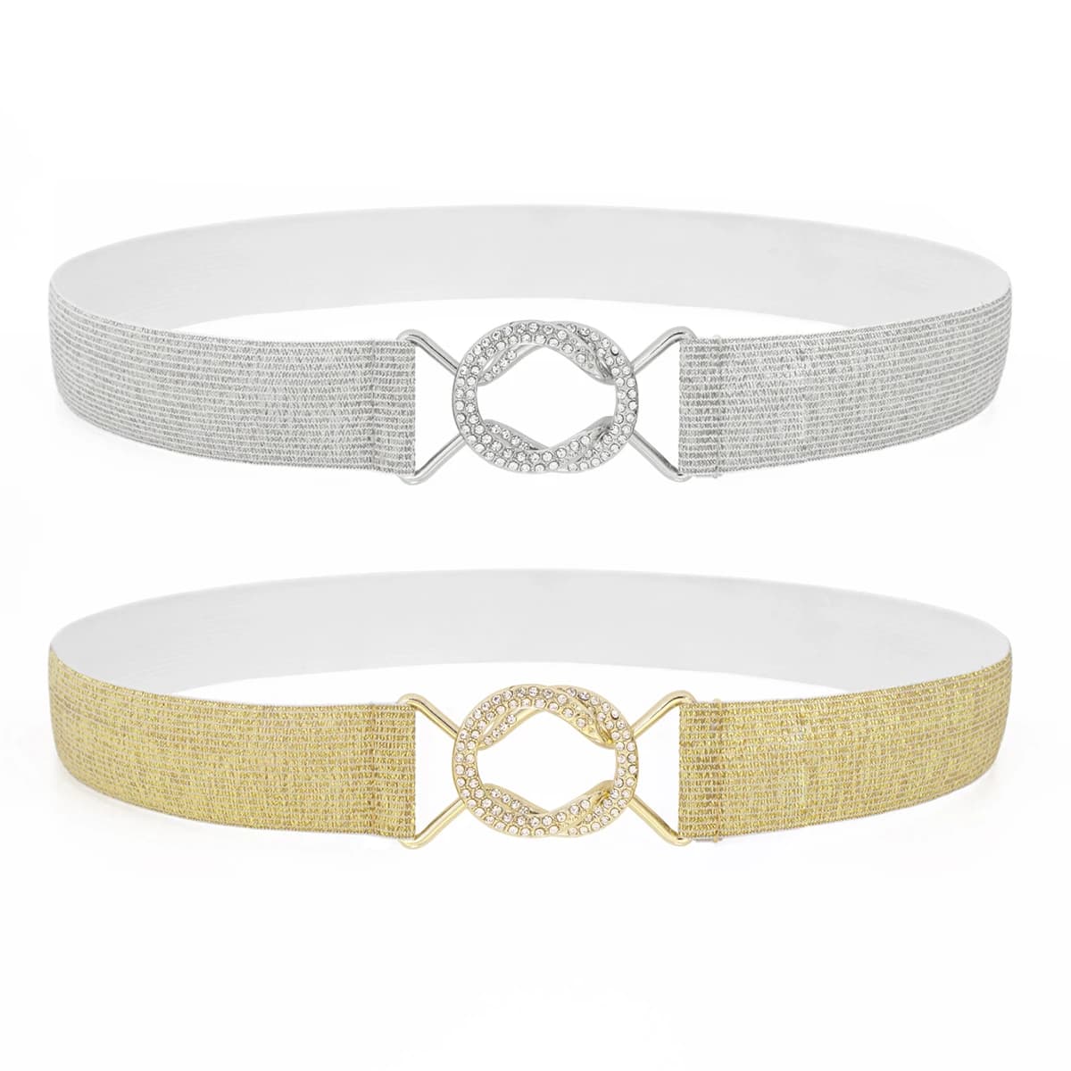 SISHION Plus Size S-XXL Black Women Waist Belts YD0046 Elastic Beading Golden Silver Bling Gothic Goth Corsets Belt