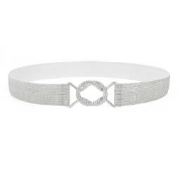 SISHION Plus Size S-XXL Black Women Waist Belts YD0046 Elastic Beading Golden Silver Bling Gothic Goth Corsets Belt