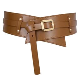 Women's Designer Runway New Fashion Genuine Leather Cummerbunds Female Dress Corsets Waistband Belts Decoration Wide Belt
