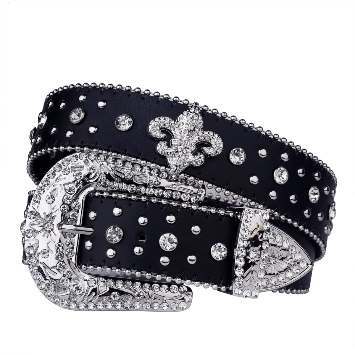 Punk Rhinestone Belt for men and women female fashion western jeans female jeans jewelry fashion design Y2K Jeans Belt