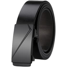 DINISITON Men PU Leather High Quality Automatic Buckle Belt Black Metal Luxury Leather Fashion Business Belt