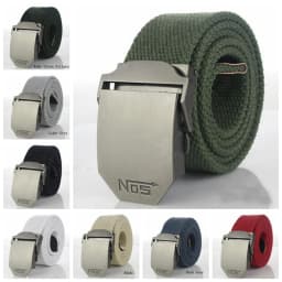 Tactical Thick 38mm Wide Canvas Belt for Men Casual Wide Automatic Belt Fashion Jeans Accessory Unisex