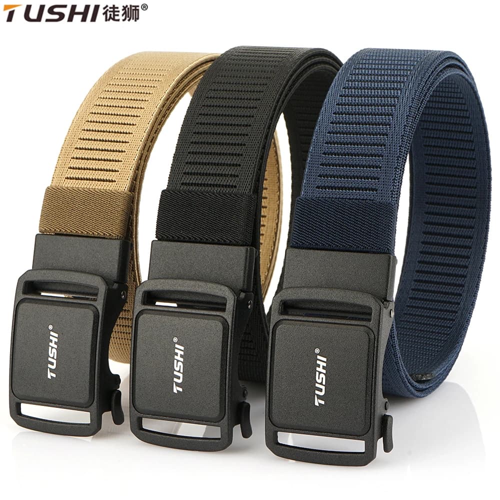 TUSHI New Men's Elastic Belts Unisex Casual Woven Belt for Men Outdoor Training Work Belt with Jeans Belt of Women Accessories
