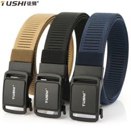 TUSHI New Men's Elastic Belts Unisex Casual Woven Belt for Men Outdoor Training Work Belt with Jeans Belt of Women Accessories