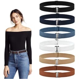 1pc Women's Elastic Comfortable & Adjustable One-Size Anti-Slip Pants Lady Belt, Fits Most, High Quality Convenient Madam Belts