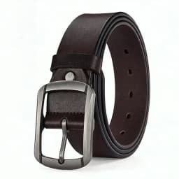 Fashionable Men's Square Alloy Pin Buckle PU Belt Suitable for Jeans Casual Pants Fashionable Men's Retro Business Belt