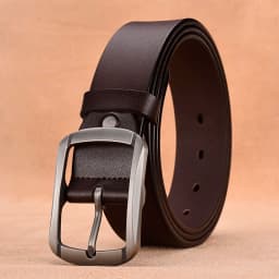 Fashionable Men's Square Alloy Pin Buckle PU Belt Suitable for Jeans Casual Pants Fashionable Men's Retro Business Belt