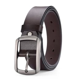 Fashionable Men's Square Alloy Pin Buckle PU Belt Suitable for Jeans Casual Pants Fashionable Men's Retro Business Belt
