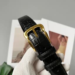 Cowhide Gold-Plated Buckle Belt Original Retro Classic Embossed Ladies Crocodile Belt Versatile Genuine Leather Trend 2.8cm Widt