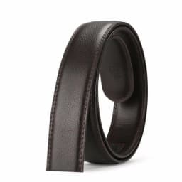 6 Color No Buckle Designer Mens Belts Body 3.5cm Wide Cowskin Genuine Leather High Quality Men Automatic Belt Body Kemer White