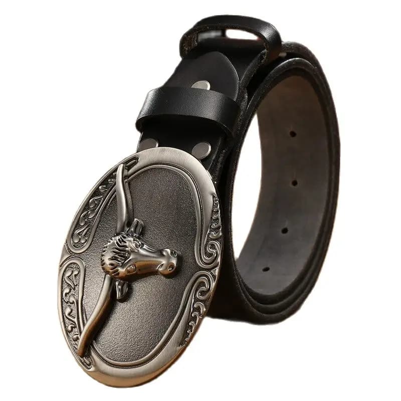 big buckle punk style belt mens belts luxury high quality full grain real leather 100% genuine leather cowboys without vintage