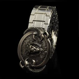 Men's belt metal stainless steel belt silver dragon retro-cologne silver belt high-end designer steel belt personality belt