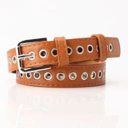 New Metal Full Eyelet Belt for Women's Belt  Korean Version Versatile Fashionable Hollowed Out Decorative Pu Belt 2.3X105cm