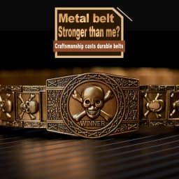 Men Stainless steel Belt metal waistband Golden Skull Skeleton Buckle Punk Rock style Self-defense high quality gold belt black