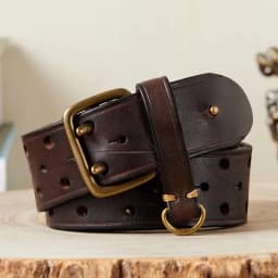 3.8cm Luxury Thick Cowhid Genuine Leather Men Belt Double Buckle Ceinture Leather Belt Men Jeans Trouser Strap For Jeans