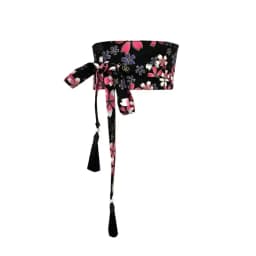 Japanese Kimono Belt Yukata Crane Haori Obi Waist Belts Tassel Women Corset Belt Wave Pattern Wide Belt