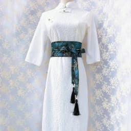 Japanese Kimono Belt Yukata Crane Haori Obi Waist Belts Tassel Women Corset Belt Wave Pattern Wide Belt
