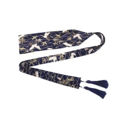 Japanese Kimono Belt Yukata Crane Haori Obi Waist Belts Tassel Women Corset Belt Wave Pattern Wide Belt