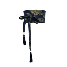 Japanese Kimono Belt Yukata Crane Haori Obi Waist Belts Tassel Women Corset Belt Wave Pattern Wide Belt