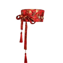 Japanese Kimono Belt Yukata Crane Haori Obi Waist Belts Tassel Women Corset Belt Wave Pattern Wide Belt
