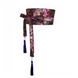 Japanese Kimono Belt Yukata Crane Haori Obi Waist Belts Tassel Women Corset Belt Wave Pattern Wide Belt