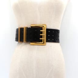 Genuine Leather Waist Seal Wide Eye Belts Lady's Three-row Needle Buckle Waist Seal Pure Cowhide Bronze Buckle Wide Belt