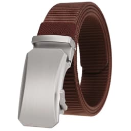 Plyesxale Luxury Designer Mens Military Automatic Buckle Nylon Belts Top Quality Gray Beige Belts For Man Casual Waist Belt B70
