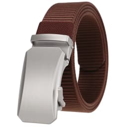 Plyesxale Luxury Designer Mens Military Automatic Buckle Nylon Belts Top Quality Gray Beige Belts For Man Casual Waist Belt B70