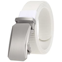 Plyesxale Luxury Designer Mens Military Automatic Buckle Nylon Belts Top Quality Gray Beige Belts For Man Casual Waist Belt B70