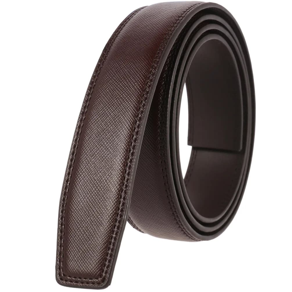 16 Styles 3.0cm 3.1cm Men's Genuine Leather Belts Automatic Buckle Belts Men No Buckle Belts High Quality Black Brown Waistband