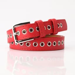 New Metal Full Eyelet Belt for Women's Belt Version Versatile Fashionable Hollowed Out Decorative Pu Belt 2.3cm
