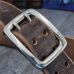 3.8CM Double Pin Stainless Steel Belt Buckle Thick Leather Belt Men Luxury Men's Belt Ceinture Men's Leather Belt Wide SBT0017