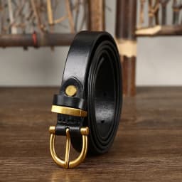 1.8cm Women Belts New Genuine Leather Simple Metal Buckle Belt Girls Dress Jean Pants Waistband Belts for Lady Luxury Designer