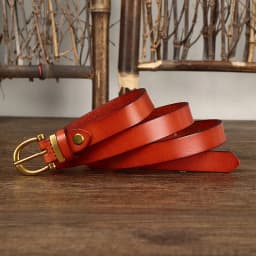 1.8cm Women Belts New Genuine Leather Simple Metal Buckle Belt Girls Dress Jean Pants Waistband Belts for Lady Luxury Designer