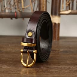 1.8cm Women Belts New Genuine Leather Simple Metal Buckle Belt Girls Dress Jean Pants Waistband Belts for Lady Luxury Designer