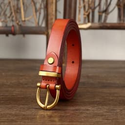 1.8cm Women Belts New Genuine Leather Simple Metal Buckle Belt Girls Dress Jean Pants Waistband Belts for Lady Luxury Designer