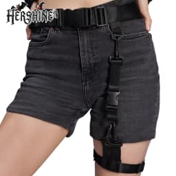 HERSHINE Women's Fashion Canvas Belt and Leggings Set, Y2K Punk, Gothic, Harajuku, Rock, and Hip Hop Accessories，spring，summer