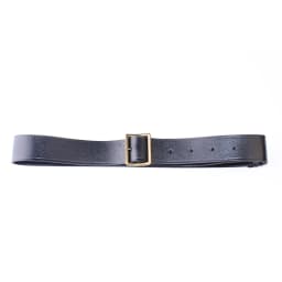 Black Double Needle Buckle Officer Leather Belt Crossed Shoulder Diagonal Shoulder Strap Performance Props 55 Style Bullhide ...