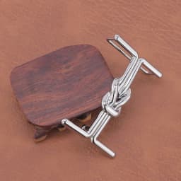 Fashion Zinc Alloy Smooth Buckle Belt Buckle Head Fashion 3.8cm Belt Single Buckle I Shaped Personalized Men's Trouser Belt Head