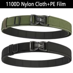 TUSHI Brand 3.8 Casual Outdoor Dual Use Tactical Training Men's Buckle Belt Thickened Hardened Double Layer Hanging Gun Belt