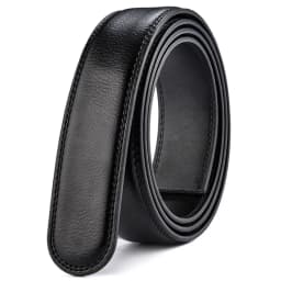 Plyesxale No Buckle Genuine Leather Belt Men High Quality Black Blue Red Brown 35mm Wide Cowhide Mens Belts Dropshipping B37