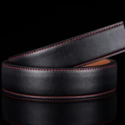 Plyesxale No Buckle Genuine Leather Belt Men High Quality Black Blue Red Brown 35mm Wide Cowhide Mens Belts Dropshipping B37