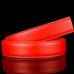 Plyesxale No Buckle Genuine Leather Belt Men High Quality Black Blue Red Brown 35mm Wide Cowhide Mens Belts Dropshipping B37