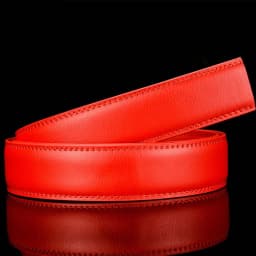 Plyesxale No Buckle Genuine Leather Belt Men High Quality Black Blue Red Brown 35mm Wide Cowhide Mens Belts Dropshipping B37
